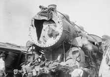 Engine which wrecked train on New Haven, 1913. Creator: Bain News Service.