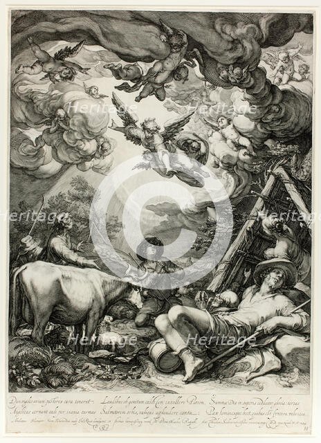 The Annunciation to the Shepherds, 1599. Creator: Jan Saenredam.