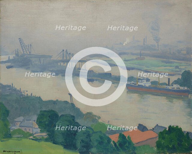 La Seine à Croisset (près de Rouen), 1927. Creator: Marquet, Pierre-Albert (1875-1947).