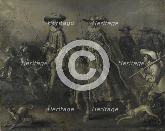 Friedrich V (1596-1632), Elector of the Palatinate, King of Bohemia, and his Wife..., 1626-1628. Creator: Adriaen van de Venne.