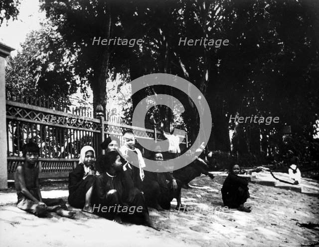 Street scene, Saigon, 1900. Artist: Unknown