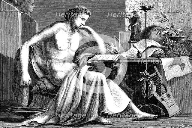 Aristotle (384-322 BC), Ancient Greek philosopher and scientist, c1886. Artist: Unknown