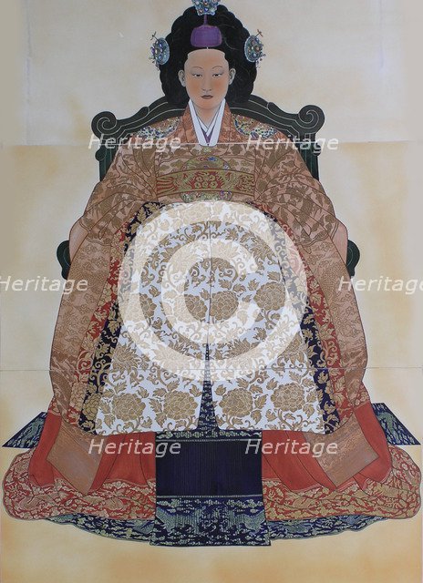Myeongseong (1851-1895), Empress of Korea. Artist: Anonymous  