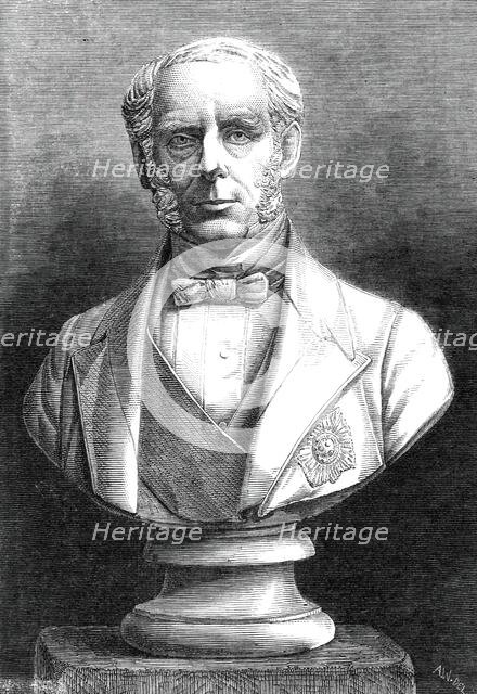 Bust of the Right Hon. Sir J. Pakington, Bart., M.P., recently placed in the Museum..., 1860. Creator: A. W..