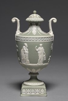 Covered Urn (cover), c. 1800. Creator: Wedgwood Factory (British).