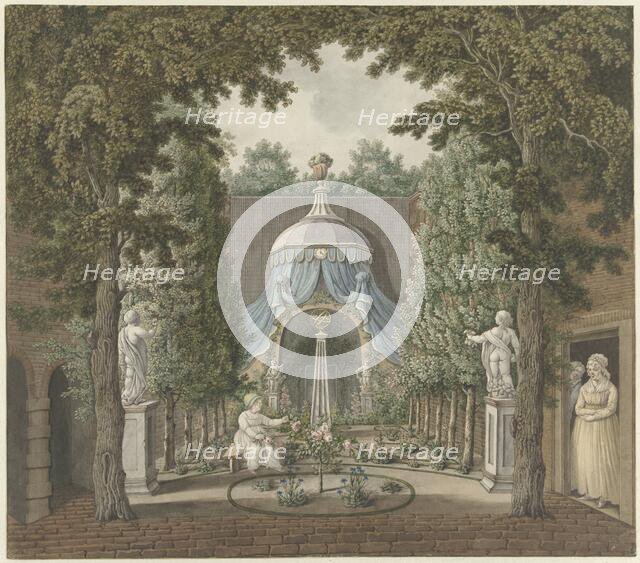 Theatre Scene in a City Garden, 1753-1811. Creator: Bernhard Heinrich Thier.