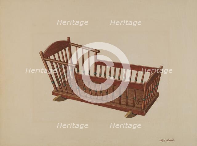 Cradle, c. 1938. Creator: Rex F Bush.
