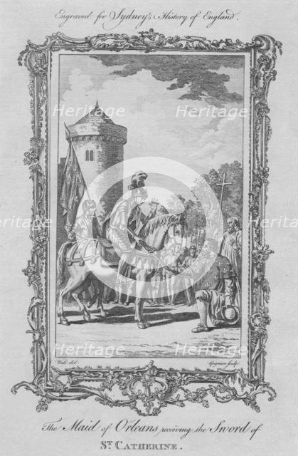 'The Maid of Orleans receiving the Sword of St. Catherine', 1773.  Creator: Charles Grignion.