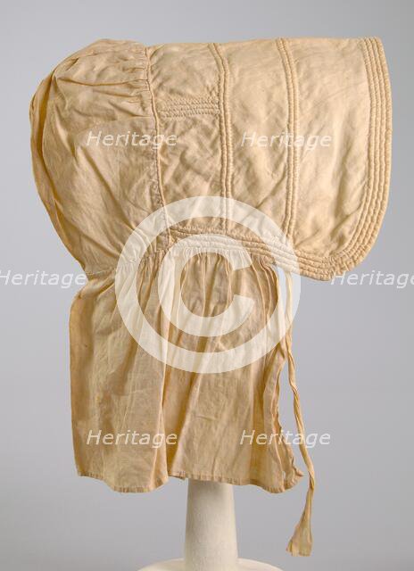 Sunbonnet, American, ca. 1840. Creator: Unknown.