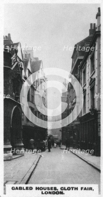 Gabled houses, Cloth Fair, London, c1920s. Artist: Unknown