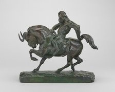 Ape Riding a Gnu, model n.d., cast c. 1840/1873. Creator: Antoine-Louis Barye.