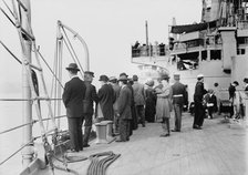Visitors on USS Connecticut, between c1910 and c1915. Creator: Bain News Service.
