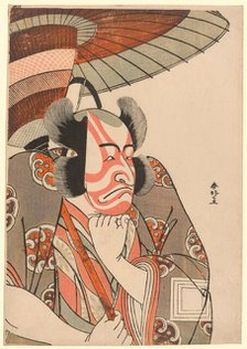 Half-Length Portrait of the Actor Ichikawa Danjuro V as Kazusa no Gorobei Tadamitsu..., c. 1780. Creator: Katsukawa Shunko.