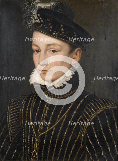 Portrait of King Charles IX of France (1550-1574), c1562-1563. Creator: Clouet, François (1510-1572).