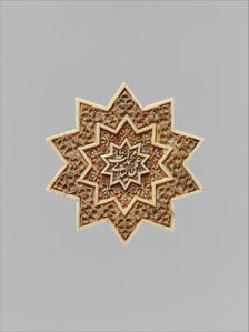 Star-Shaped Plaque, Iran, first half 16th century. Creator: Muhammad Talib Gilani.