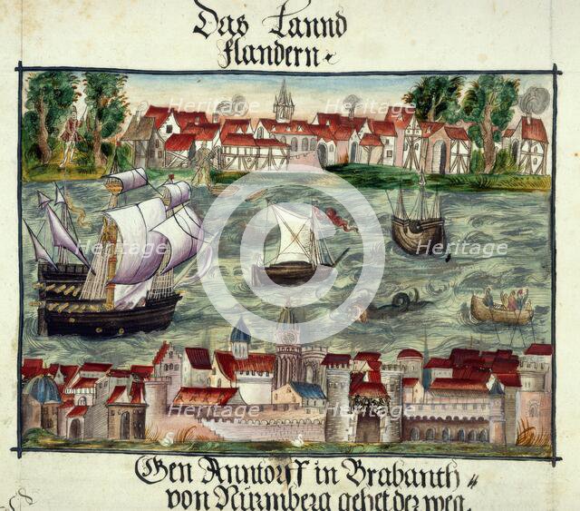 Representation of Jerome Coelers journey, 1560-1632. Creator: Unknown.