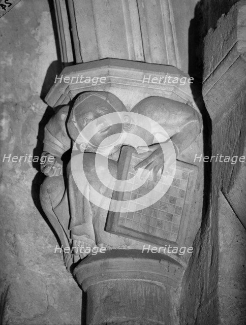 Carved corbel, Winchester Cathedral, The Close, Winchester, Hampshire, 1931. Artist: Charles John Philip Cave.
