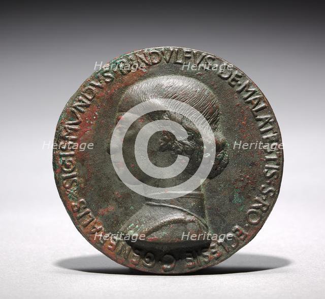 Portrait of Sigismondo Pandolfo Malatesta, Lord of Rimini and Fano (obverse)..., 1446 or later. Creator: Matteo de' Pasti (Italian, 1420-1467/68).