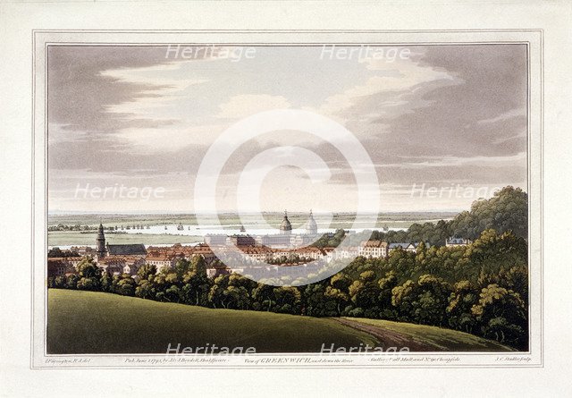 View of Greenwich, London, 1795. Artist: Joseph Constantine Stadler