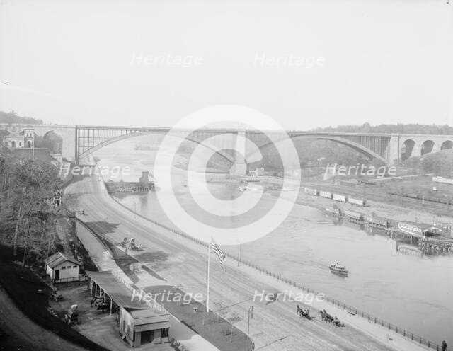 The Harlem from High Bridge, New York, c1905. Creator: Unknown.