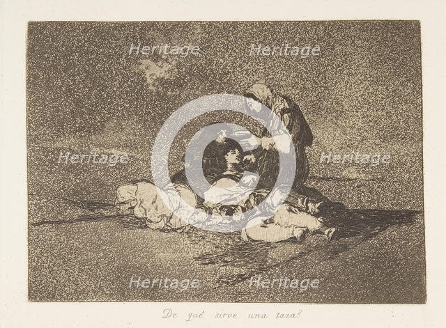 Plate 59 from 'The Disasters of War' (Los Desastres de la Guerra): 'Wh..., 1811-12 (published 1863). Creator: Francisco Goya.