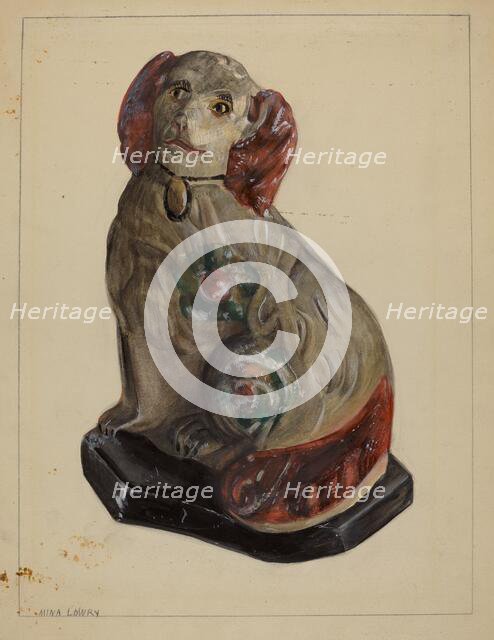 Pa. German Prince Charles Spaniel, c. 1936. Creator: Mina Lowry.