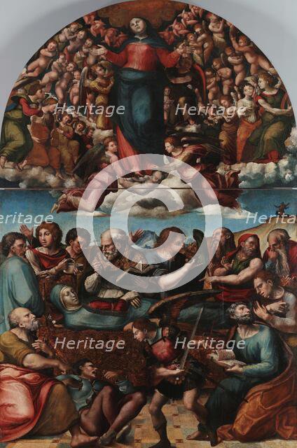 The Dormition and Assumption of the Virgin, c1530. Creator: Machuca, Pedro (c. 1490-1550).