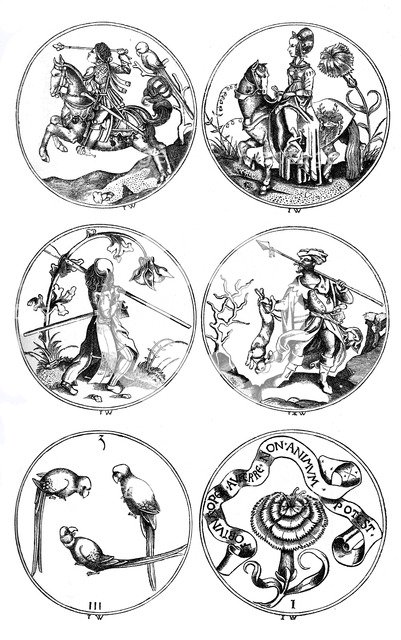 Circular playing cards, Germany, 15th century (1870). Artist: Unknown