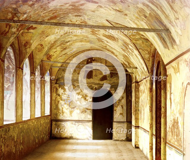 Gallery in the Church of the Resurrection of Christ, Rostov Velikii, 1911. Creator: Sergey Mikhaylovich Prokudin-Gorsky.