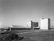 The exterior of Spillers Animal Foods mill, Gainsborough, Lincolnshire, 1962.  Artist: Michael Walters