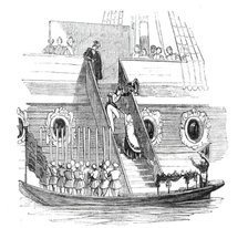 Her Majesty going on board the Royal George, 1842. Creator: Unknown.