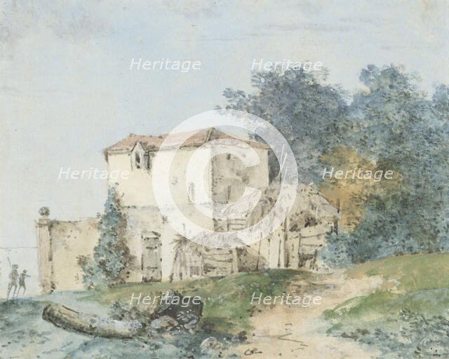 Country house in a landscape, 1750-1806. Creator: Louis Gabriel Moreau.