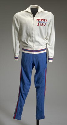 Track suit for the TSU Tigerbelles worn by Chandra Cheeseborough, 1977. Creator: Sand-Knit.