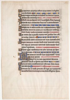 Manuscript Leaf from a Royal Psalter, British, 13th century. Creator: Unknown.