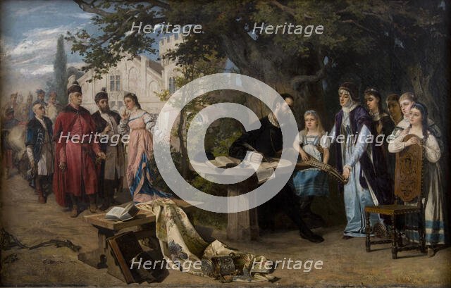 Jan Zamoyski Visiting Czarnolas, 1877. Creator: Karol Miller.