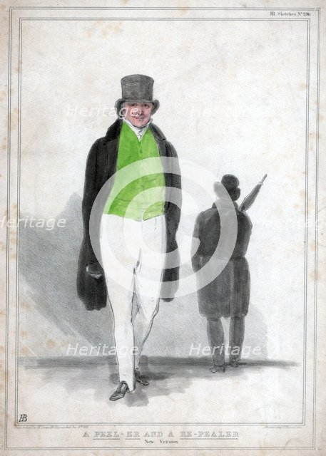 'A Peel-er and a Re-pealer', 1833. Creator: Alfred Ducôte.