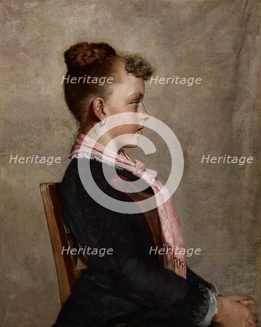 Young Girl (The Presumed Portrait of Little Gretchen), about 1887-1889. Creator: Samuel G Richards.