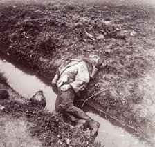Dead German soldier, Ypres, Flanders, Belgium, c1914-c1918. Artist: Unknown.