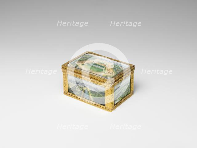 Snuffbox with views at the château of Chanteloup, 1748/49, miniatures 1767. Creator: Pierre-François Delafons.