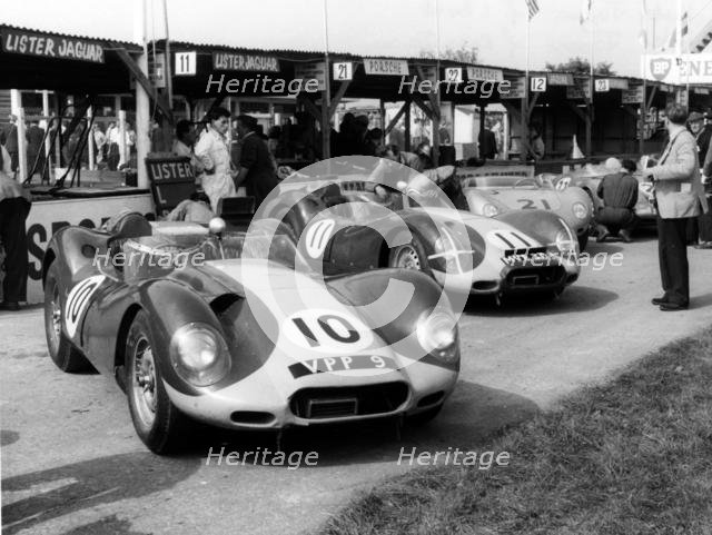 1958 Listers in pits at Goodwood Tourist Trophy. Creator: Unknown.