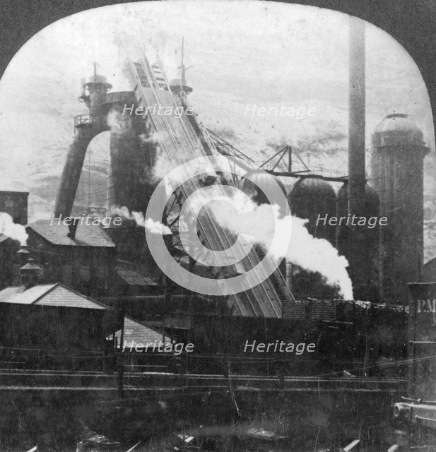 Blast furnace, Pittsburgh, Pennsylvania, USA, early 20th century. Artist: Keystone View Company