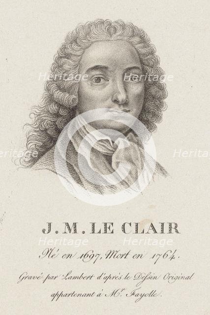 Portrait of the violinist and composer Jean-Marie Leclair (1697-1764). Creator: Lambert, Jean Baptiste Ponce (active 1785-1820).