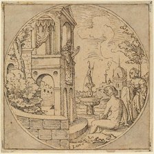 David and Bathsheba, 1540/1550. Creator: Virgil Solis.