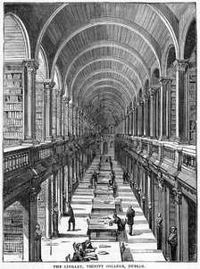 The Library, Trinity College, Dublin, 19th century. Artist: Unknown