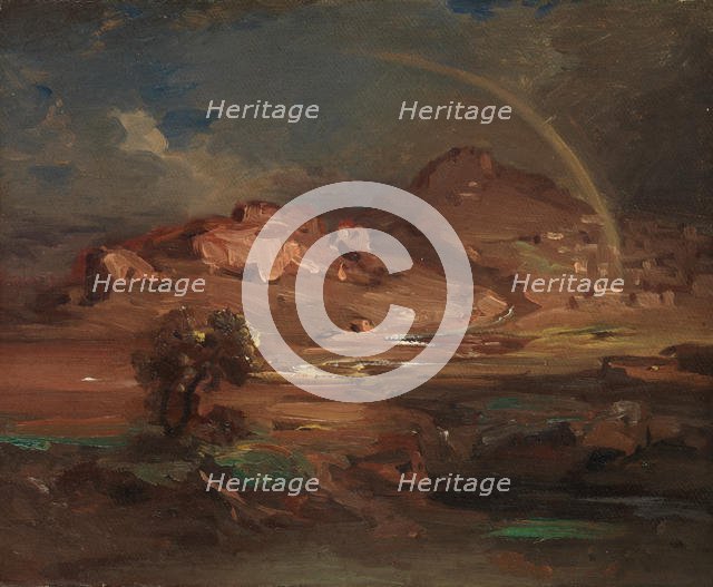 The Cemetery at Pronoia near Nauplia, ca. 1841-47. Creator: Carl Rottmann.