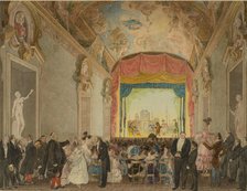 The auditorium of the Theatre at the House of Prince Grigory Ivanovich Gagarin in Rome, c. 1830.