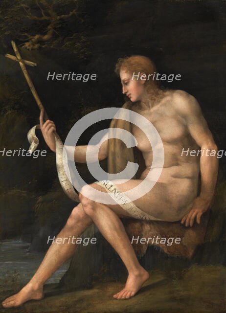 Saint John the Baptist in the Wilderness, early to mid-16th century. Creator: Bacchiacca.