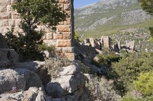 The fortress at Aigosthena, Greece. Artist: Samuel Magal