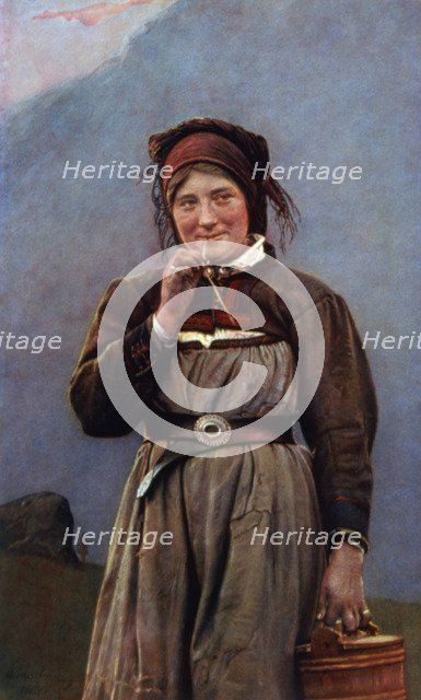 'A Girl from Säterdalen', Norway, c1867-c1907. Artist: Carl Frederik Sundt-Hansen