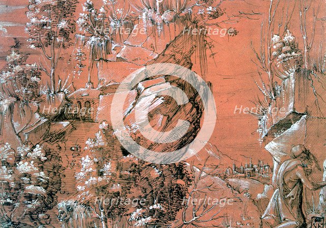 'Saint Jerome in the Garden', c1510-1531. Artist: Hans Leu The Younger